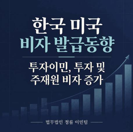 한국의 미국 비자 발급 동향 : 투자이민, 투자 및 주재원 비자 증가 추세 [법무법인 정률] 
